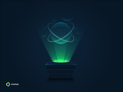 Creativity, Let it glow! behance creative creativity creativity glow digital art dribbble glow glowing holography illustration mystery box planets space vector illustration web