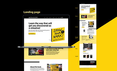 Landing page fan work book dailyui landingpage ui ux website