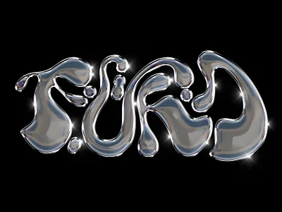 Fosho logo chrome design logo typography