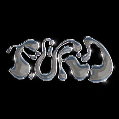 Fosho logo chrome design logo typography