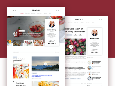 Bloggy app design flat geometric landingpage light site social ui web