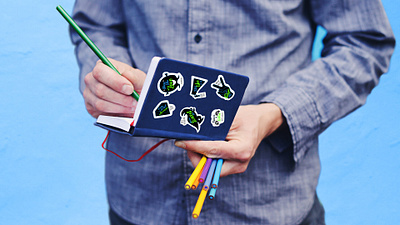 Company Value Journal sticker branding design green icon illustration typography