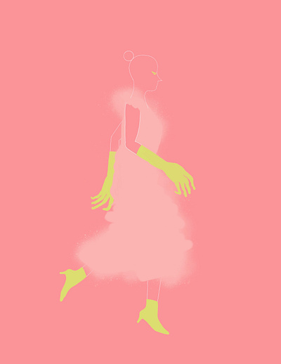 Yellow 2021 digital artist digital painting digitalart fashion fashion illustration illustration line art pantone pink procreate procreate app yellow