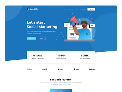 SocialBiz design logo ui ux web website