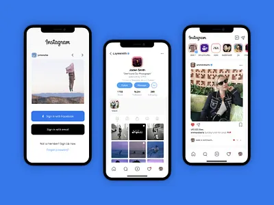 Instagram Redesign android app design instagram ios mobile app mobile app design mobile design mobile ui redesign ui ux