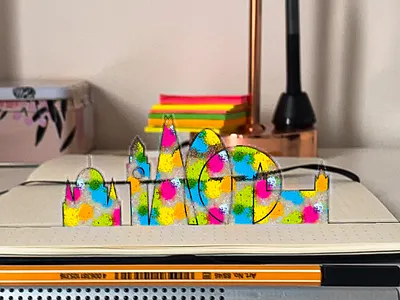 AR doodle - London skyline 3d art adobeaero adobeillustator ar augmentedreality design illustration vector