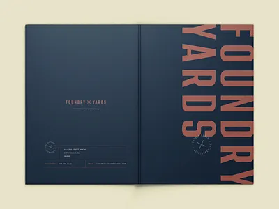 Foundry Yards Marketing Folder apartment branding folder design graphic design