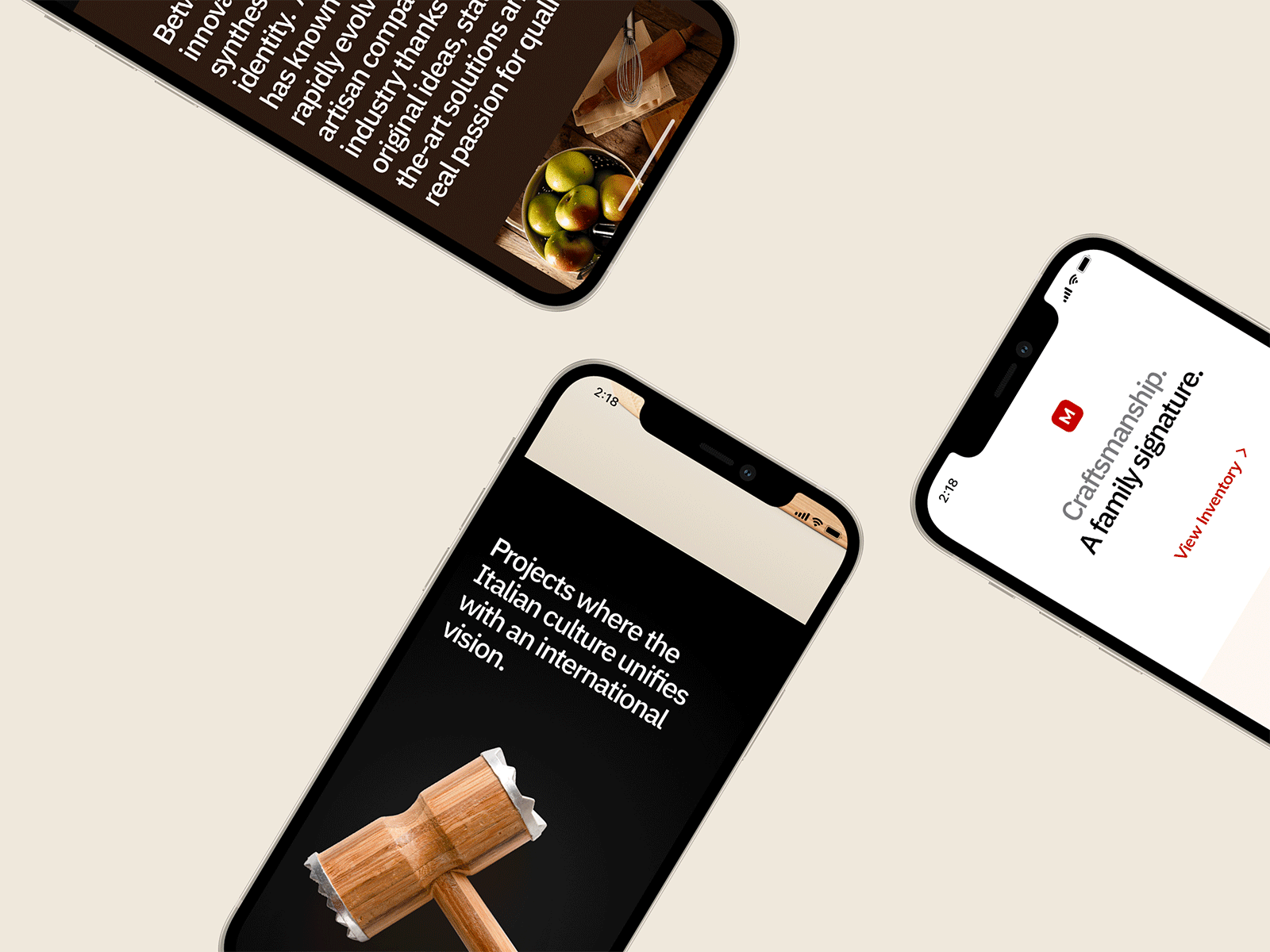 Cookware Mobile Webflow Template app branding brown food forest furniture ios kitchen kitchenware minimal minimalistic tan typography ui ux wood wooden