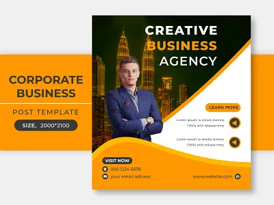 Social Media Corporate Business Template Post Design adobe illustrator adobe photoshop banner design branding company company profile creative facebook ad flyer graphic design instagram banner marketing product design social media social poster