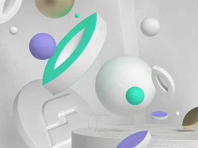 Credit card scene elements composition 3d bank banking cinema4d creditcard design element finance fintech floating illustration logo redshift