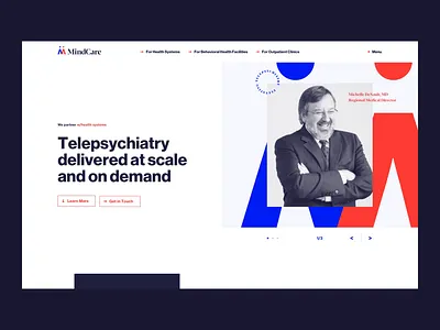 MindCare Identity & Website b2b brand design branding healthcare saas software telehealth type ui web