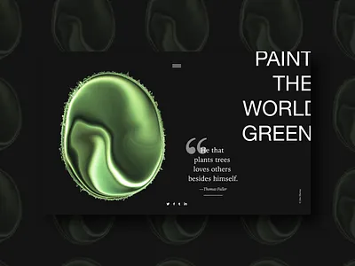 paint the world green 3d art adobexd design graphic design illustration mockup typography ui user interface user interface design ux vector website concept website design