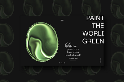 paint the world green 3d art adobexd design graphic design illustration mockup typography ui user interface user interface design ux vector website concept website design