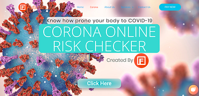 UI/UX For Corona Risk corona app ui uiux webpage