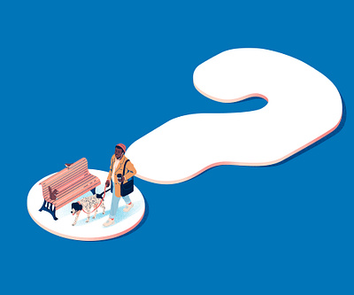 Revenu Quebec blue cat coffee colorful disabilities diversity dog family help illustration information laptop minimalist people plant plants question question mark tax taxes