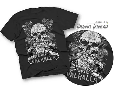Valhalla adobe photoshop t shirt design valhalla vikings vintage