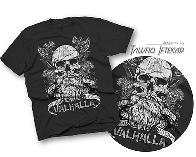 Valhalla adobe photoshop t shirt design valhalla vikings vintage