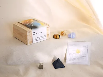 Positive Times Altar Kit Packaging brand identity branding cards crystals design graphic design logo magic package design packaging packaging design quartz ritual