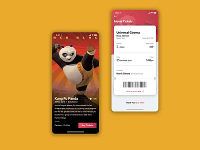 Ticket booking app design app design illustration ui