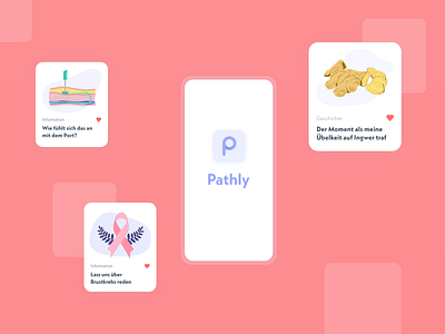 Information-Cards for an App for cancer patients app branding health app icon illustration lifestyle logo