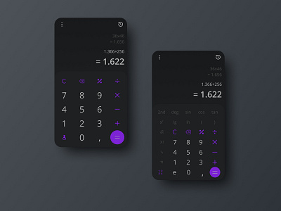 Daily UI - Calculator 004 calculator calculator ui daily 100 challenge dailyui dailyuichallenge dark purple ui