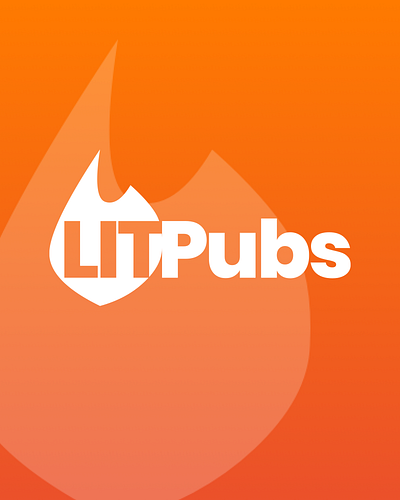 LITPubs Flame Logo app branding design entrepreneur litpubs litpubs logo logodesign london