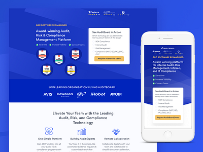 AuditBoard Landing Page