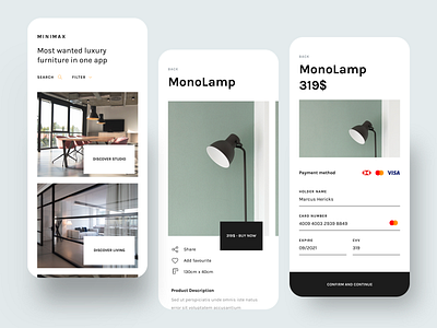 Furniture Shop app buy creative dashboard design dribbble ecommerce furniture ios minimal shop ui ux