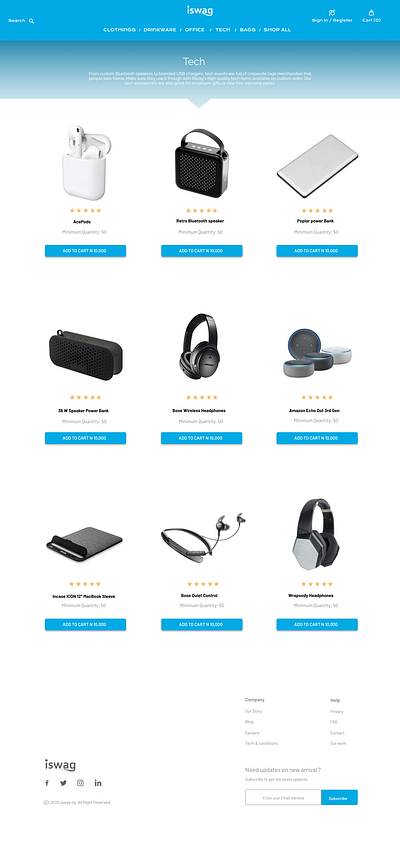 Tech gadgets ui ux