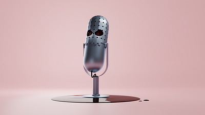 Killer Podcast 3d blender illustration