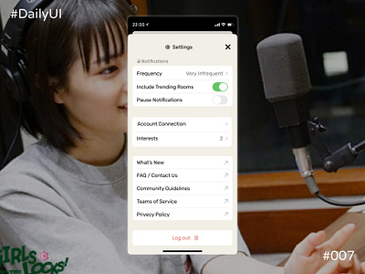 DailyUI #007 - Settings app daily 100 challenge dailyui mobile settings ui