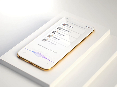 Natural UI Design philosophy 3d after affects animation c4d chat concept concept art concept design conceptual gold iphone mockup design motion movie organic sound ui voice voice assistant wave