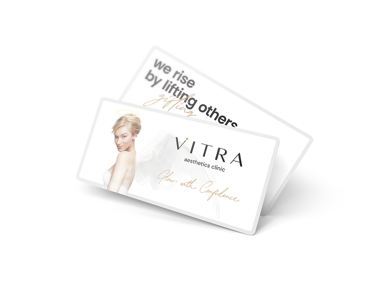 Vitra Gift Card angel beauty branding business card card certificate cosmetics gift gift card logo skincare