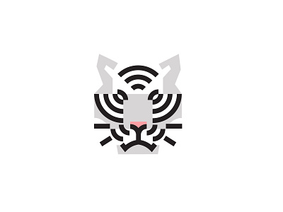 white tiger animal bold design geometric logo logodesign modern tiger white tiger