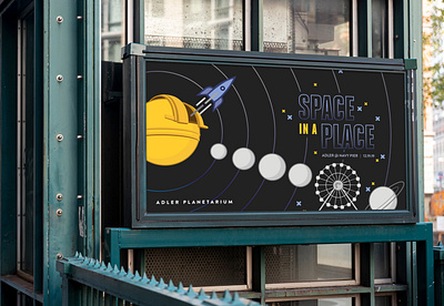 Adler Planetarium Public Programs: Space in a Place branding chicago collateral design design digital design digital illustration education event branding event design illustration marketing marketing campaign print collateral typography