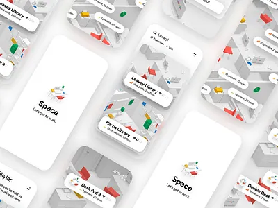 Concept Overview - Google Space 3d android app design google isometric logo low poly ui ux university videogame