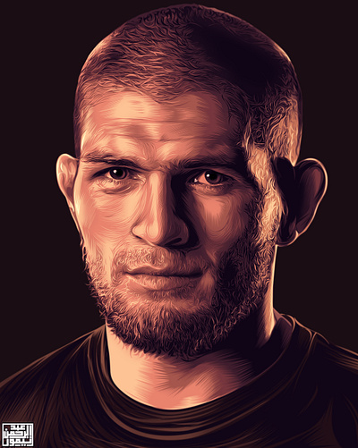 Khabib - Digital Drawing (vector art) a.taymour abdelrahman taymour art artwork design drawing drawings illustration taymour vector art