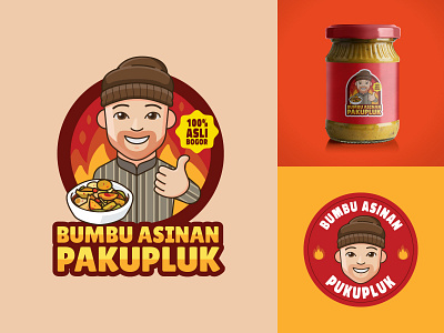 Logo for Bumbu Asinan Pakupluk brand design brand identity design brand logo branding corporate identity culinary design food logo graphic design illustration illustration design illustration logo ketchup logo logo design logos logotype ui ux visual identity