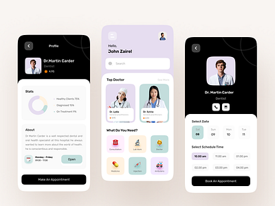 Medical Mobile App app app mobile clean design clean ui design health health app health mobile healthcare ui ui ux design