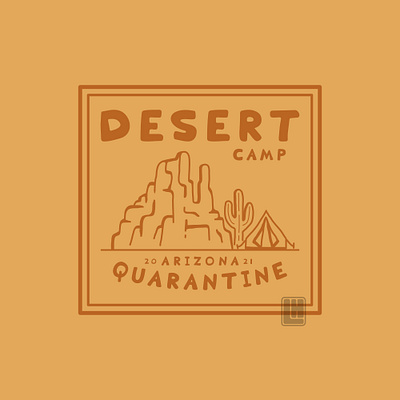 DESERT CAMP adventure camp illustration campfire camping logo desert illustration hiking