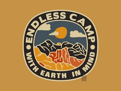 ENDLESS CAMP1 camping camping logo clean forest forest logo mountain mountain logo