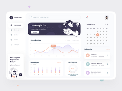 E-Learning Dashboard - Exploration 📚 course course app courses dashboard dashboard app dashboard design education elearning elearning courses learning learning app study study app web web app web app design web design website website concept websites