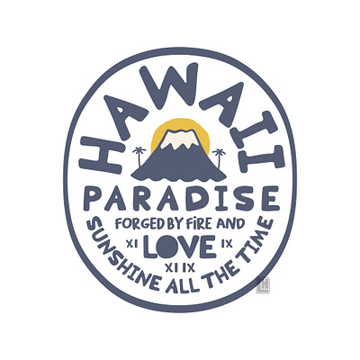 HAWAII badge badge design badge logo camping camping logo forest hawaii hiking mountain logo