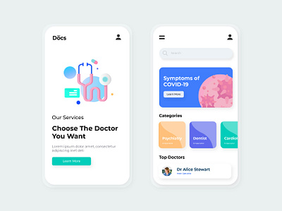 Docs Mobile App Design app app design design health app healthcare illustration innovation medical app medical design ui ui ux uidesign uiuxdesign vector visual identity web websites