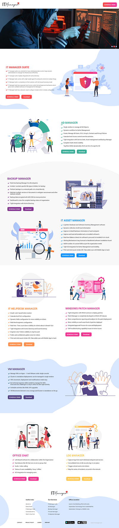 itmanager branding design illustration security typography ux web