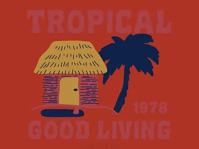 TROPICAL HUT badge beachball beachhut surfboards