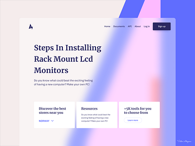 LCD Monitors | Landing Page api app blur glasses glassmorphism herosection landing page landingpage minimal monitor uidesign uiux web web design