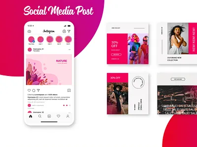 Social Media Post Mockmockup fashion instagram instagram post instagram template photoshop post design social media social media design social media post design