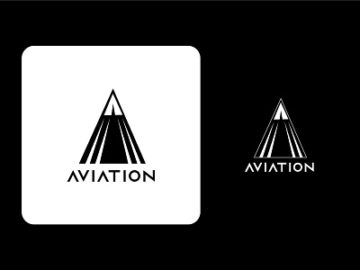 Aviation black black and white design logo minimal