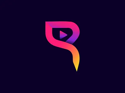 Letter R Logo abstract art abstract logo agency logo app design app icon branding design dribbble best shot gradient color logo illustration letter logo letter mark letter r logo lettermark logo collection logos logotype play icon play logo rock typography